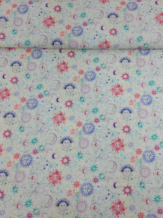 Ivory Celestial Skies 100% Cotton - Benartex