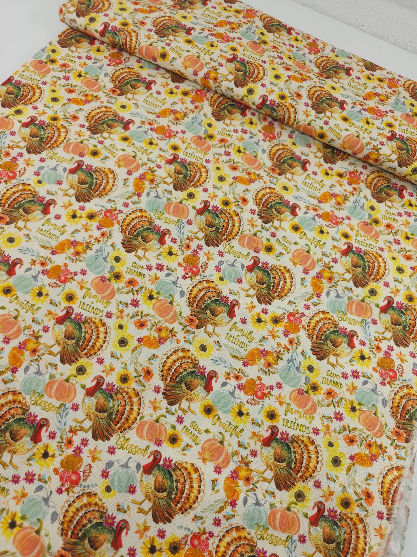 Thanksgiving Turkey Harvest 100% Cotton