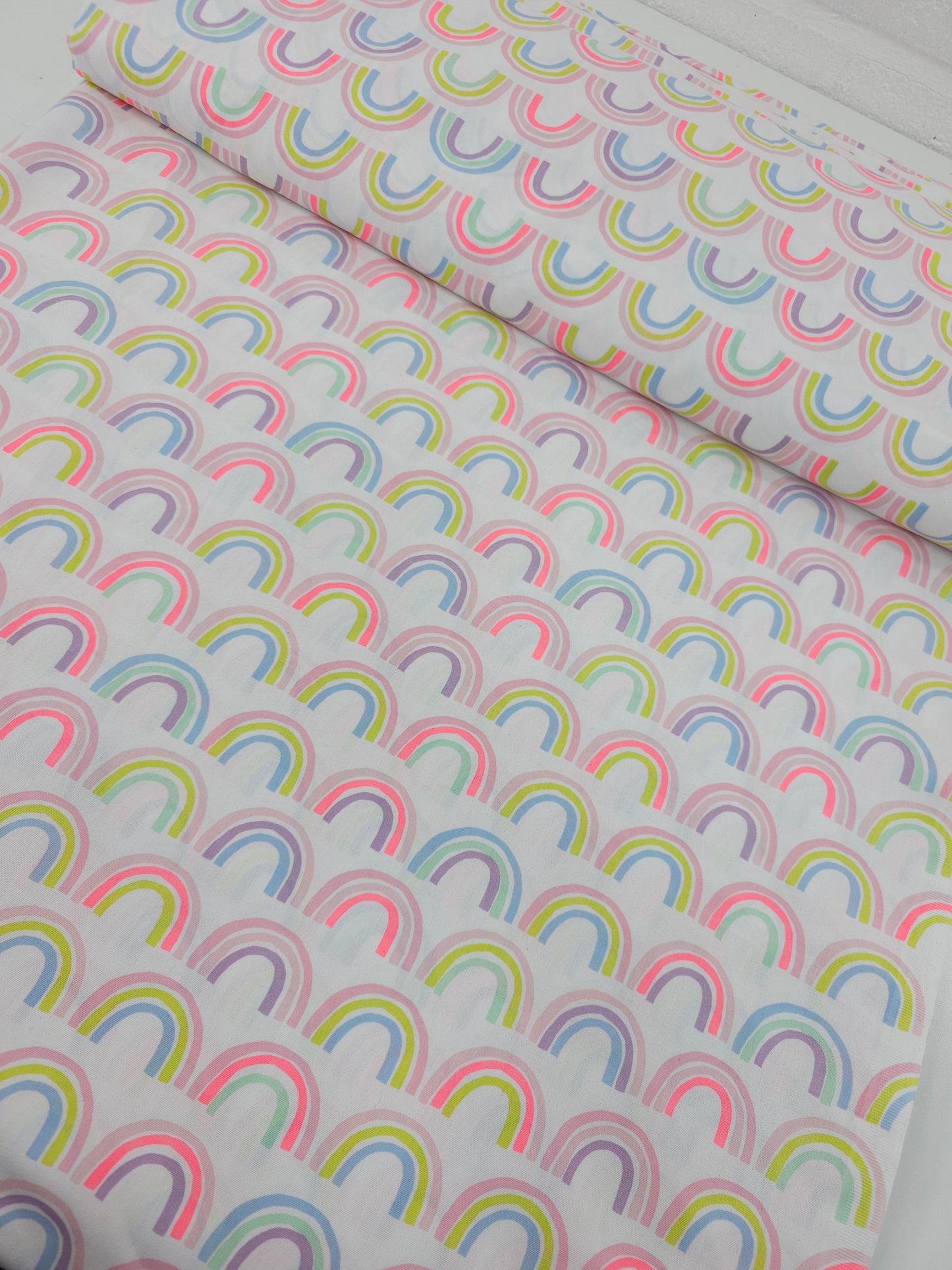 Neon/Pastel Rainbow 100% Cotton 106" *EXTRA WIDE*