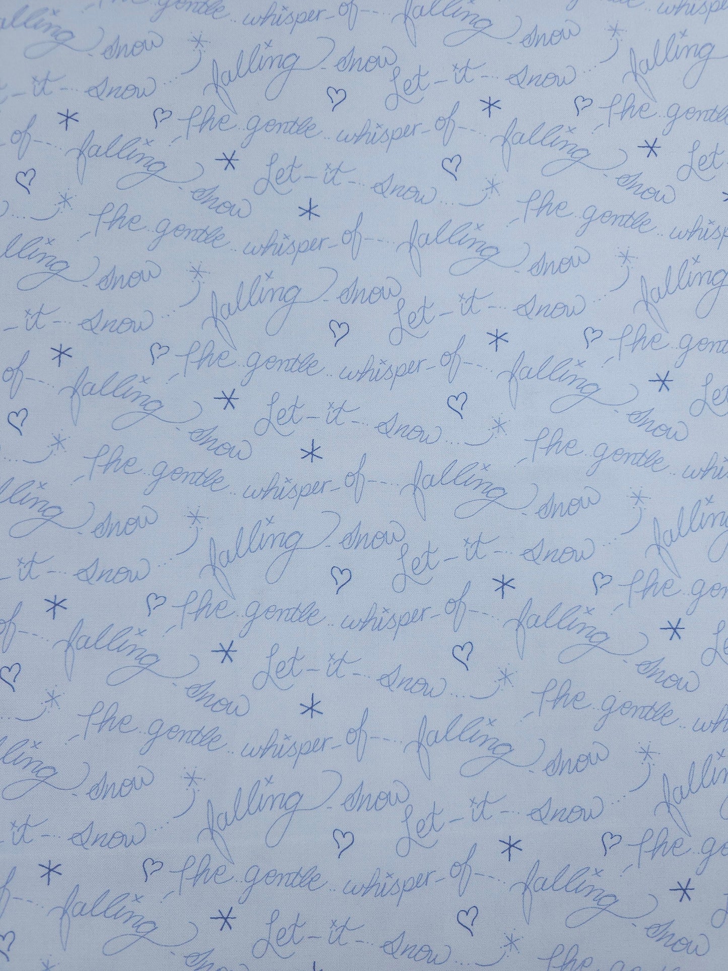 Let It Snow Gentle Whisper 100% Cotton