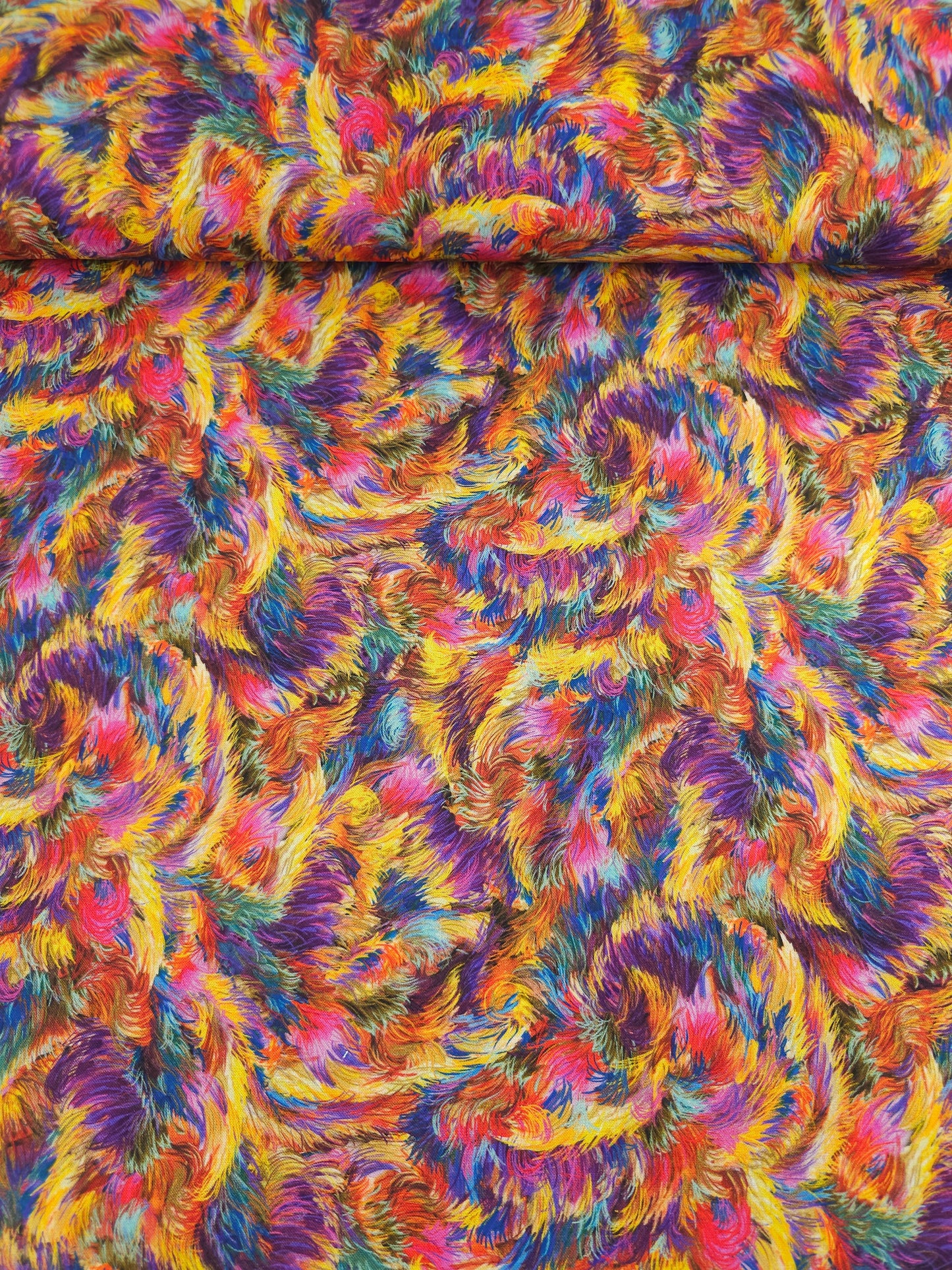 Multicolour Abstract Rio Feather 100% Cotton
