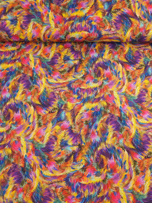 Multicolour Abstract Rio Feather 100% Cotton