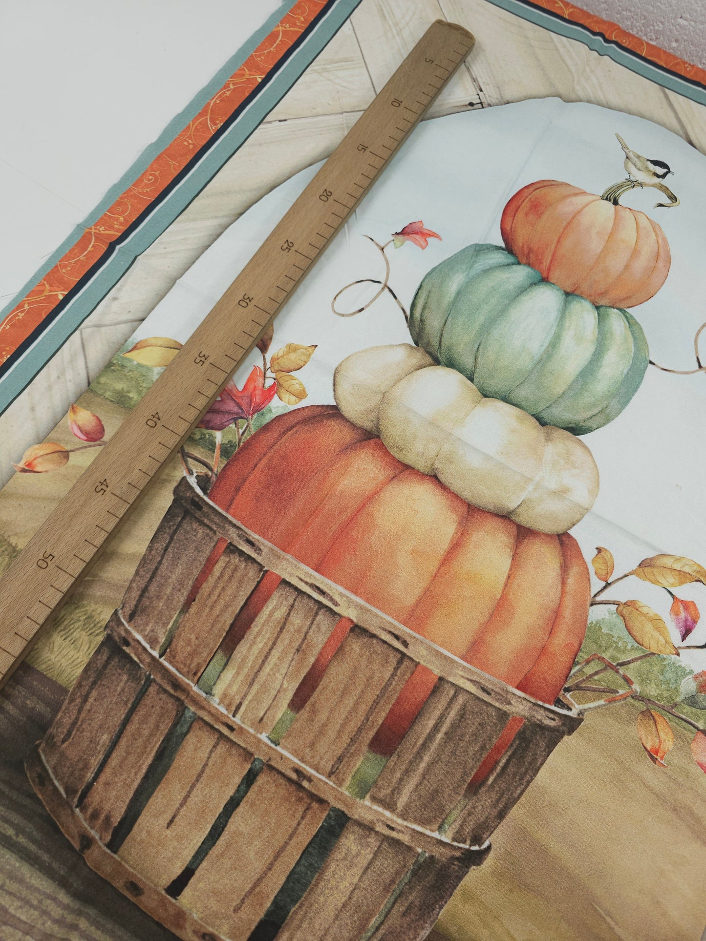 Pumpkin Basket 100% Cotton - 60cm Panel