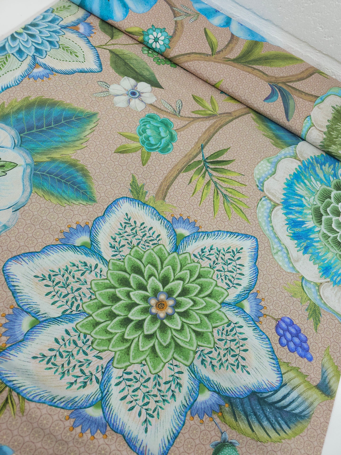 Blue Viva La Vida Floral 100% Cotton 106" *EXTRA WIDE*