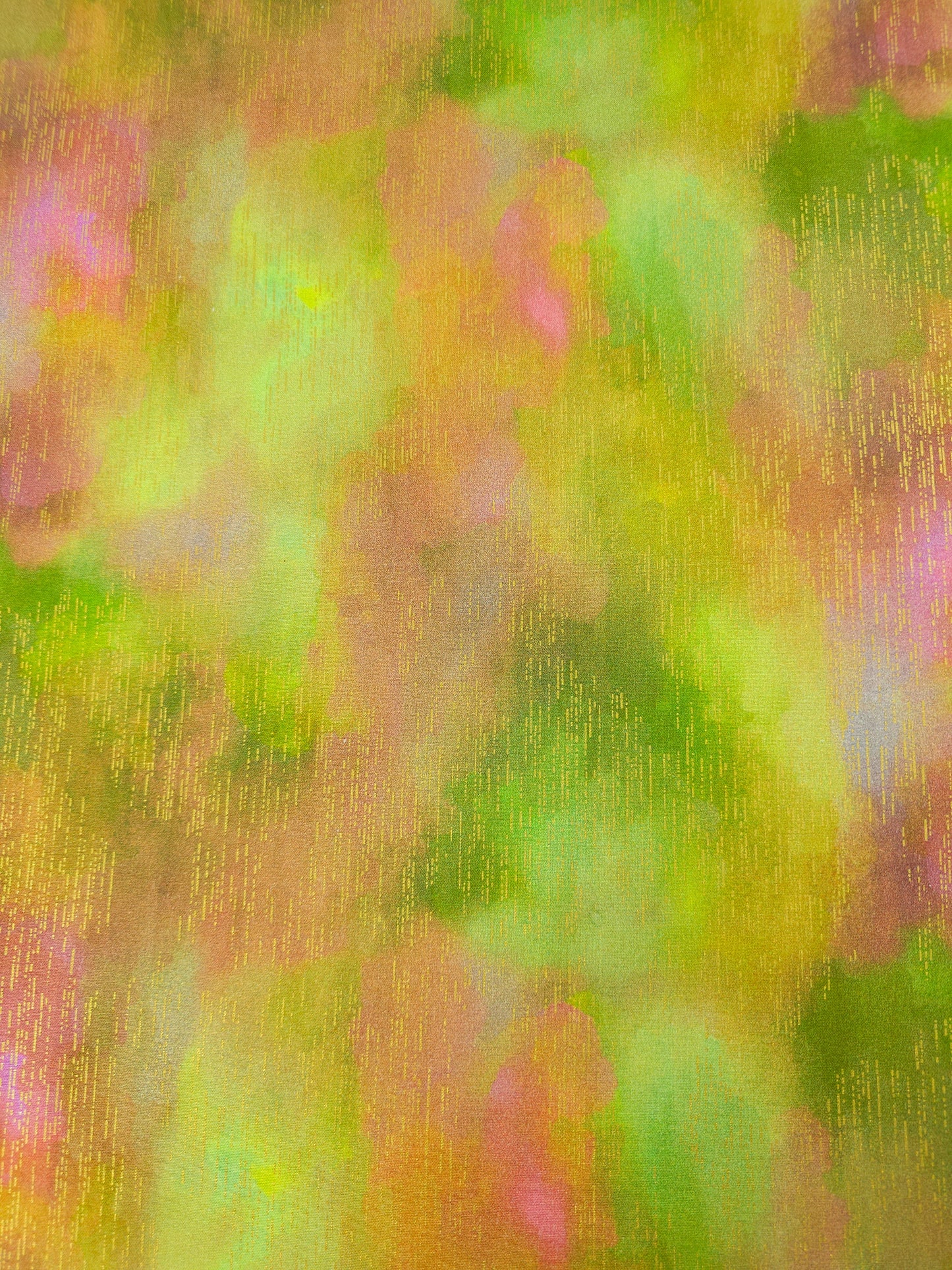 Pink/Green/Gold Chromaticity Static Diffusion 100% Cotton - Robert Kaufman