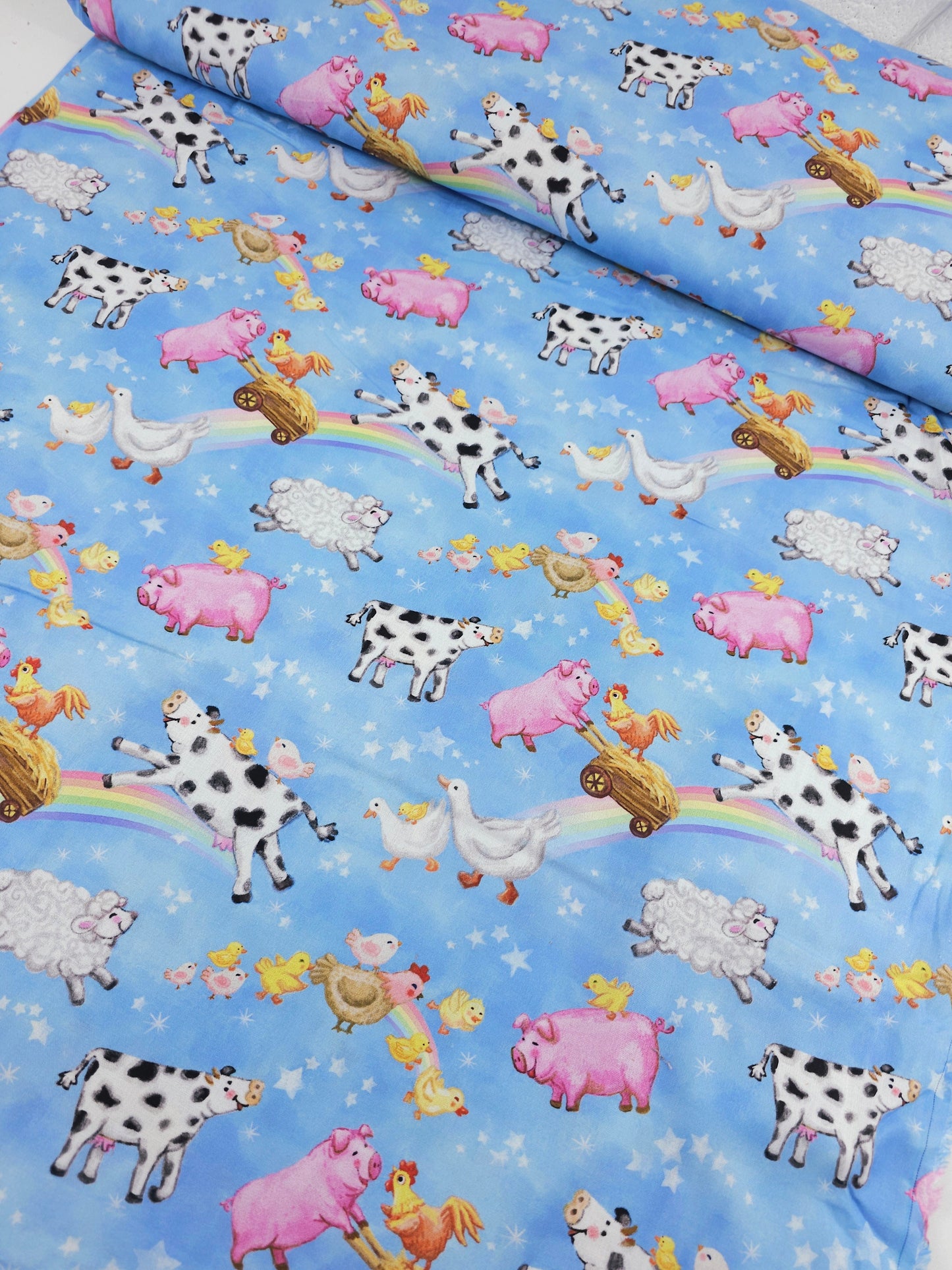 Fantasy Farm Animals 100% Cotton