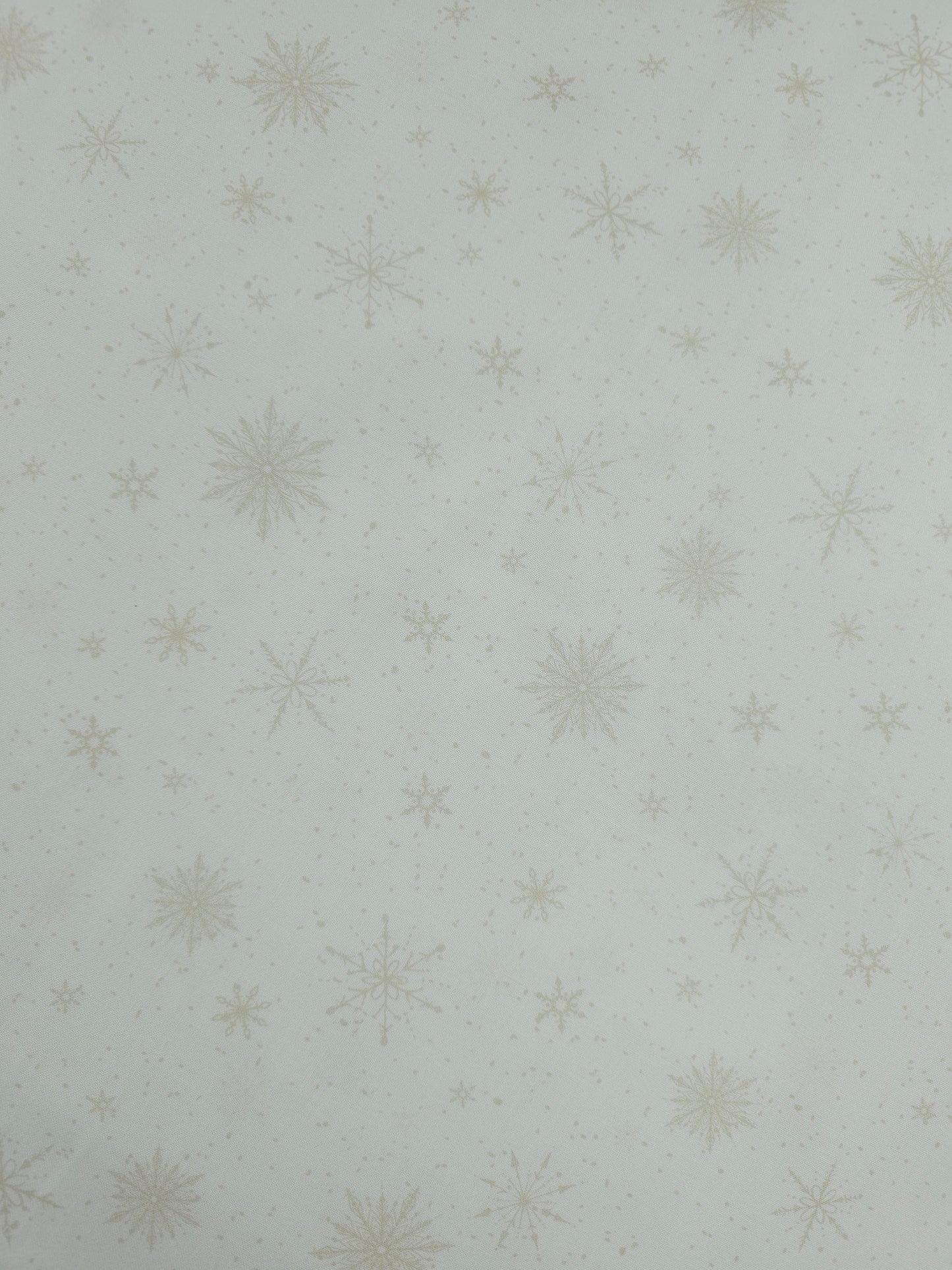 Beige/Off-White Snowflakes 100% Cotton