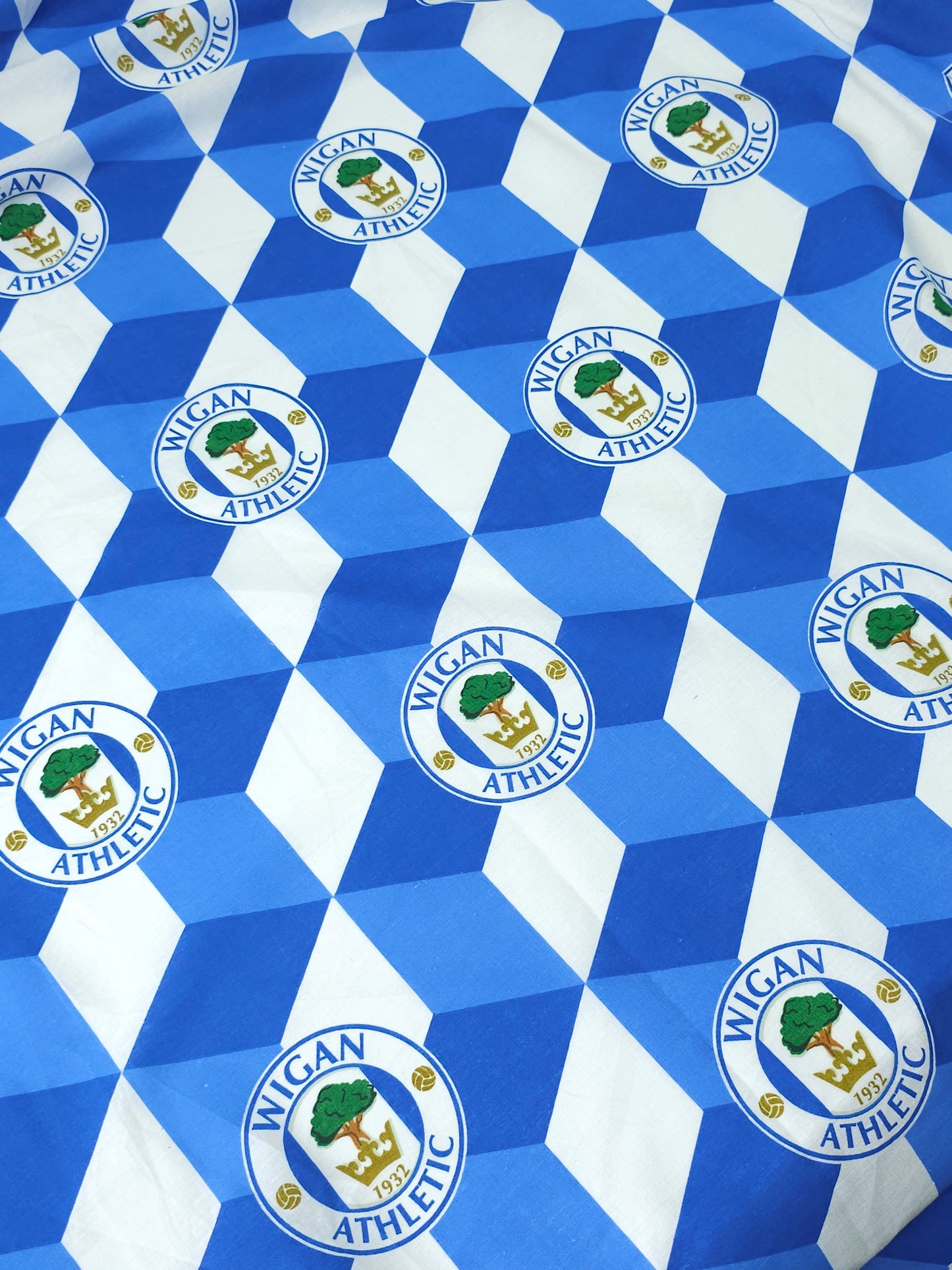 Wigan Athletic FC 100% Cotton Football Club Fabric
