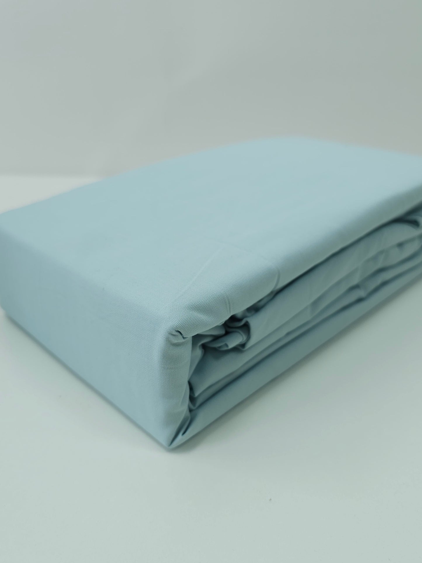 Light Blue Fitted Sheet - 100% Percale Cotton