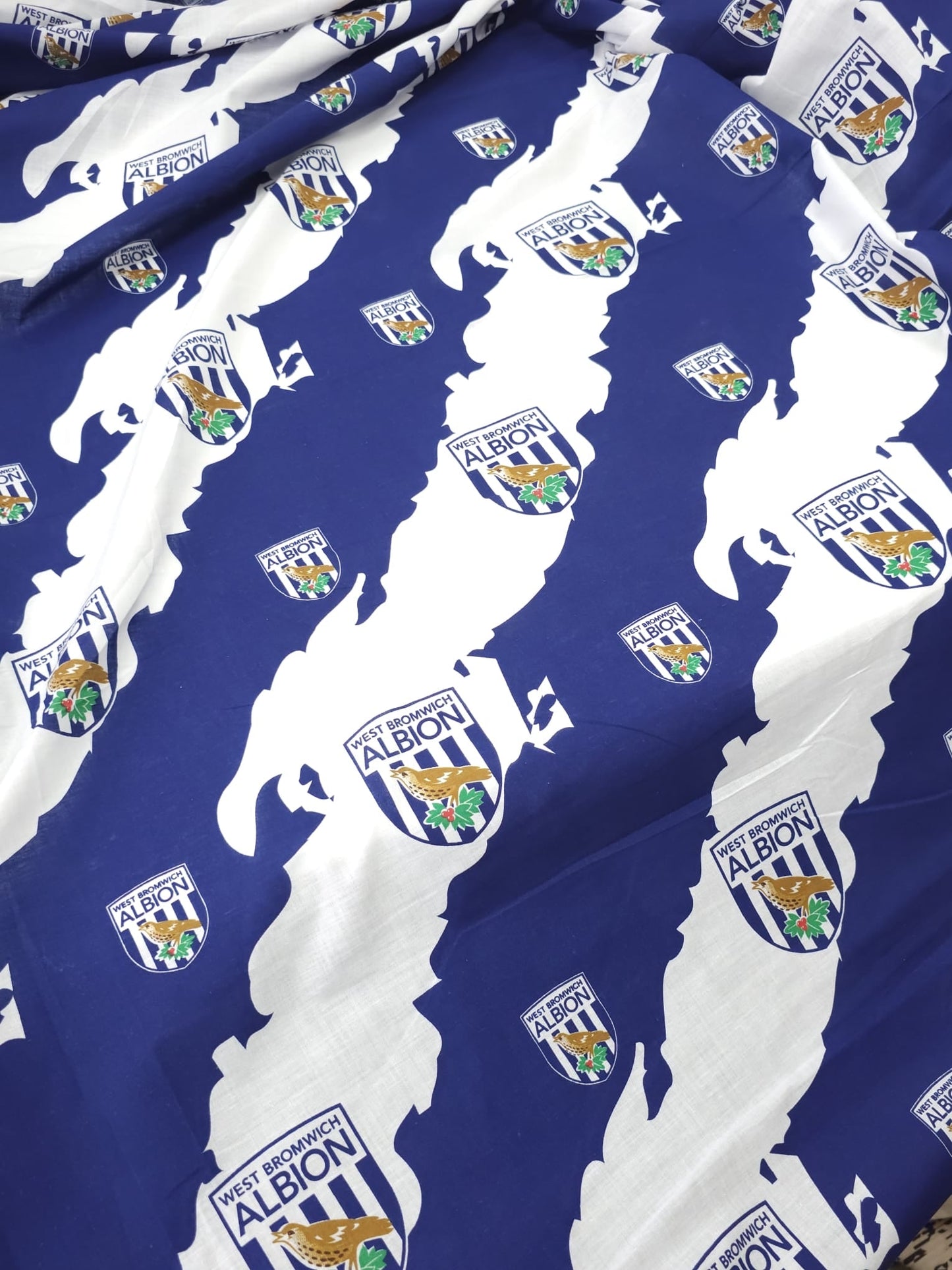 West Bromwich Albion 100% Cotton Football Club Fabric