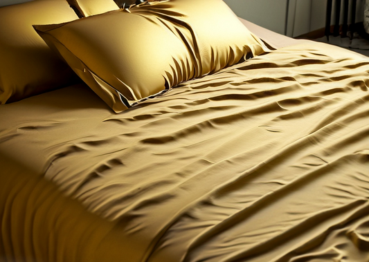 Dijon Mustard Gold Fitted Sheet - 100% Cotton