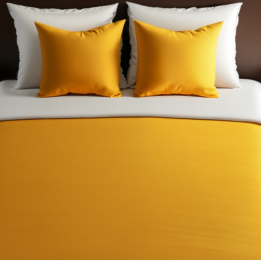 Marigold Yellow Duvet Set - 100% Percale Cotton