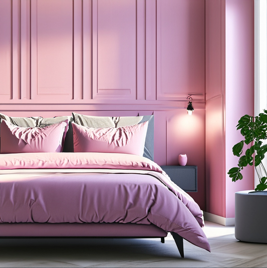 Pink Duvet Set - 100% Percale Cotton